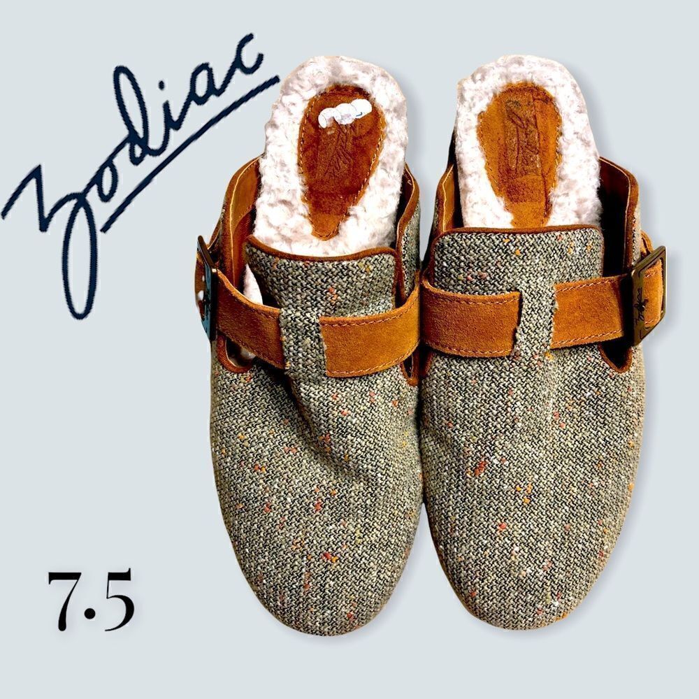 Zodiac Women’s Maui Grey Woven Mule Slip-On  Shoe Sz 7.5